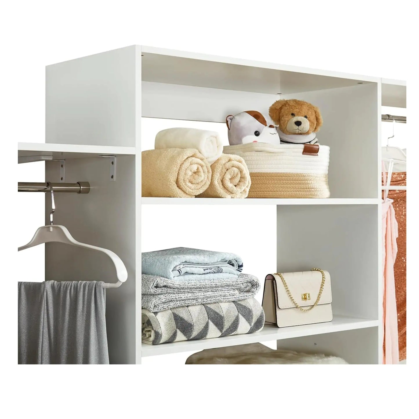 Contemporary Closet Organizer with Drawers