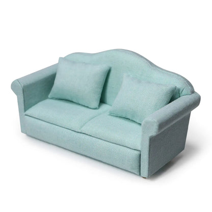Miniature Double Sofa for Dollhouse