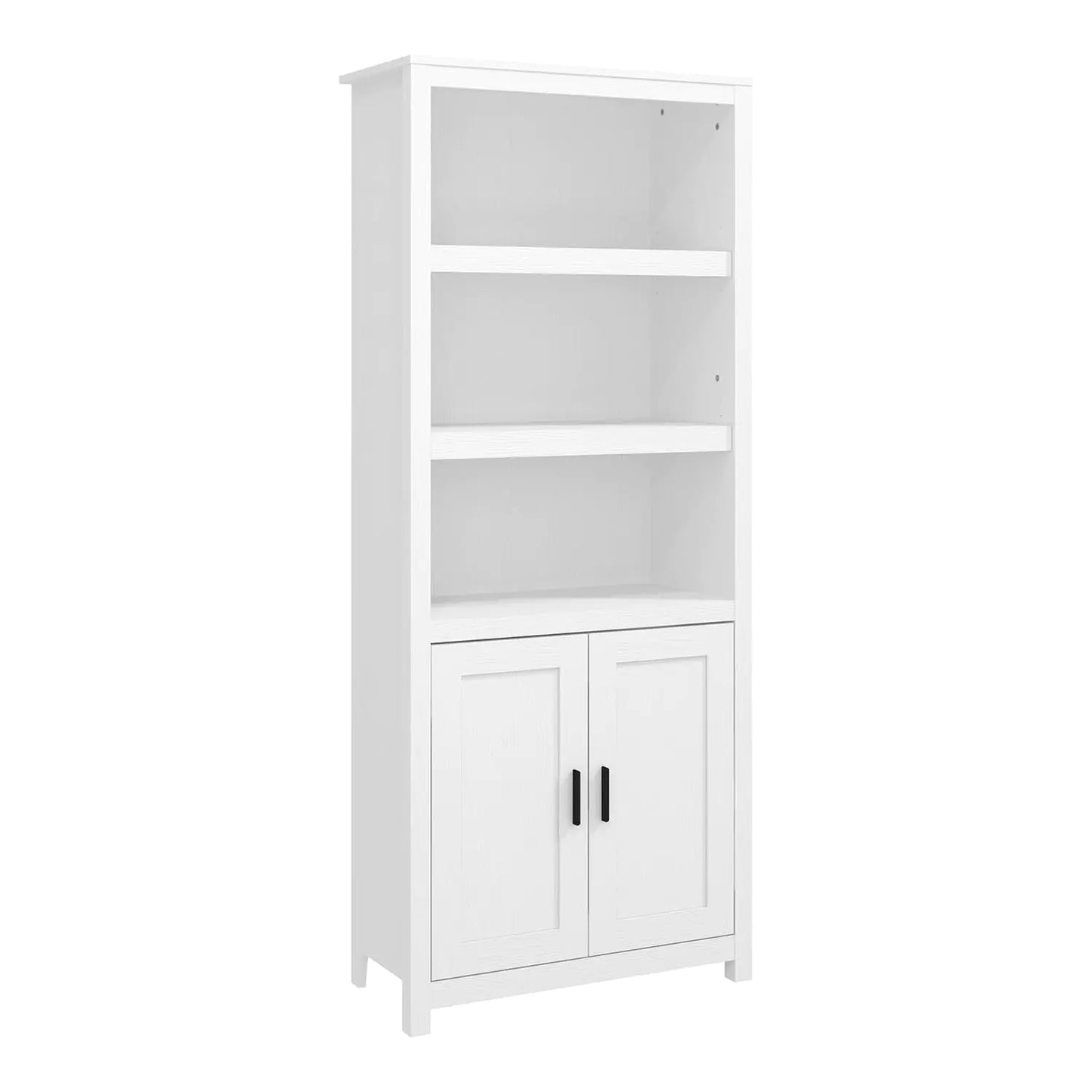 5-Tier Freestanding Display Bookshelf with Doors