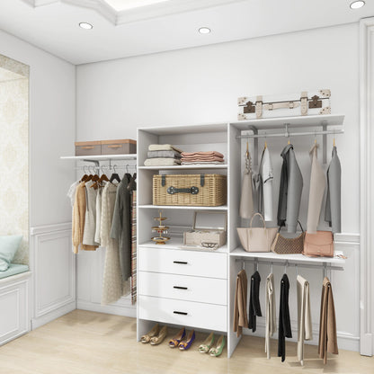 Contemporary Closet Organizer with Drawers