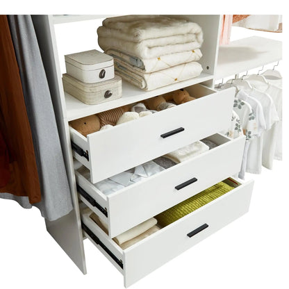 Contemporary Closet Organizer with Drawers