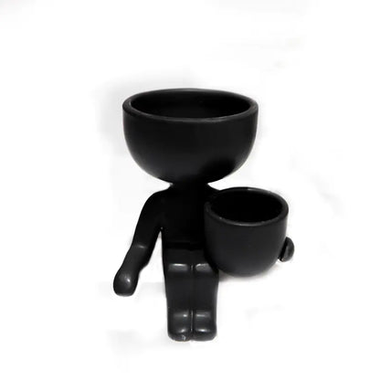 Ceramic Figurine Vase, Home Decor Planter Piece