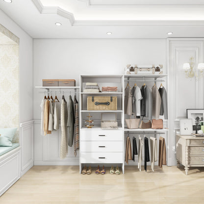 Contemporary Closet Organizer with Drawers