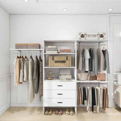 Contemporary Closet Organizer with Drawers